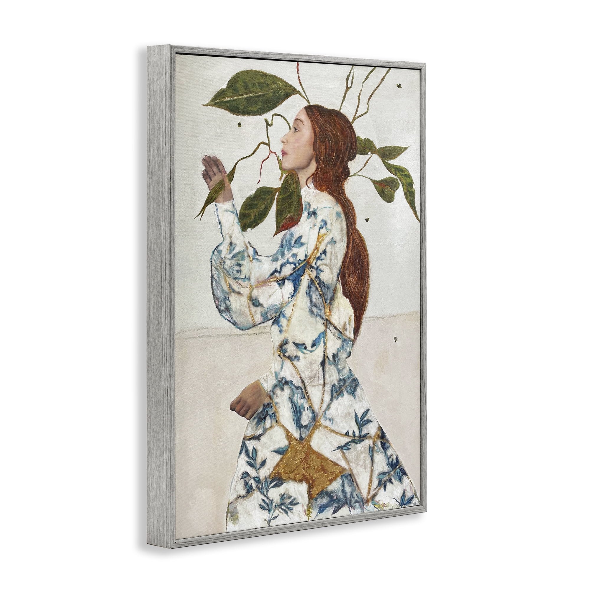Stupell Industries Le Voyage Fantastique Portrait Gray Framed Giclee Art, design by Karenina Fabrizzi