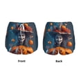 thumbnail image 3 of KLL Modern Style Pumpkin Witch Pattern Shorts Women,Athletic Shorts High Waisted Running Shorts Pocket Sporty Short Gym Elastic Workout Shorts-X-Large, 3 of 7