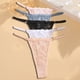 thumbnail image 3 of Ropa interior Floral de algodón para mujer, tangas de cintura con hebilla de Metal de tiro bajo, perspectiva Sexy, lencería transpirable, 5 piezas, 3 of 5