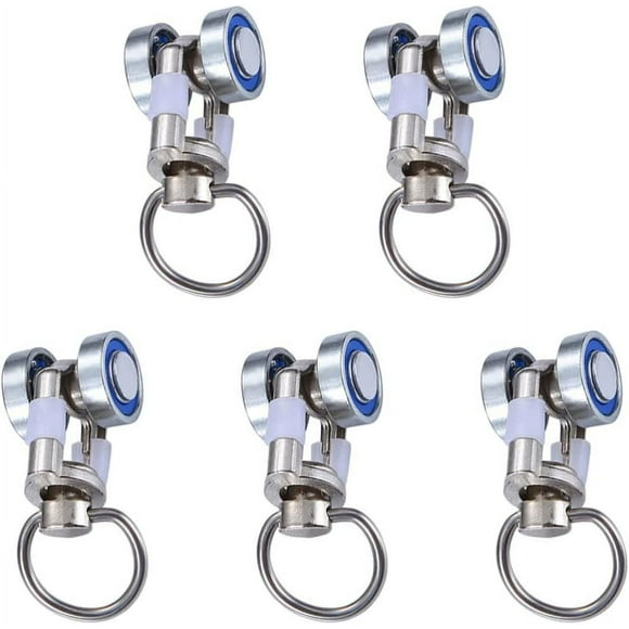 5Pcs Curtain Track Roller, Metal Curtain Pulleys, Drapery Rail Sliding, Curtain Runners Wheels, Curtain Rail Track Pulley, for Home Windows, Curtain Tracks