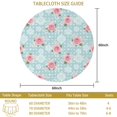 thumbnail image 3 of Pioneer Flower Floral Print Pattern Round Tablecloth 60 X 60 Inch, Wrinkle Resistant Wipeable Table Cloth for Kitchen Dining Picnic Patio Party, 3 of 6