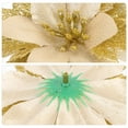 thumbnail image 2 of DINHEAROM Holiday Floral Picks Glitter Flower Golden 6Pcs 5.9In Diameter For Christmas Events, 2 of 8