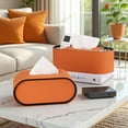 thumbnail image 4 of Oval tissue box, light luxury napkin holder and dispenser, living room remote control storage box, with storage compartment., 4 of 9
