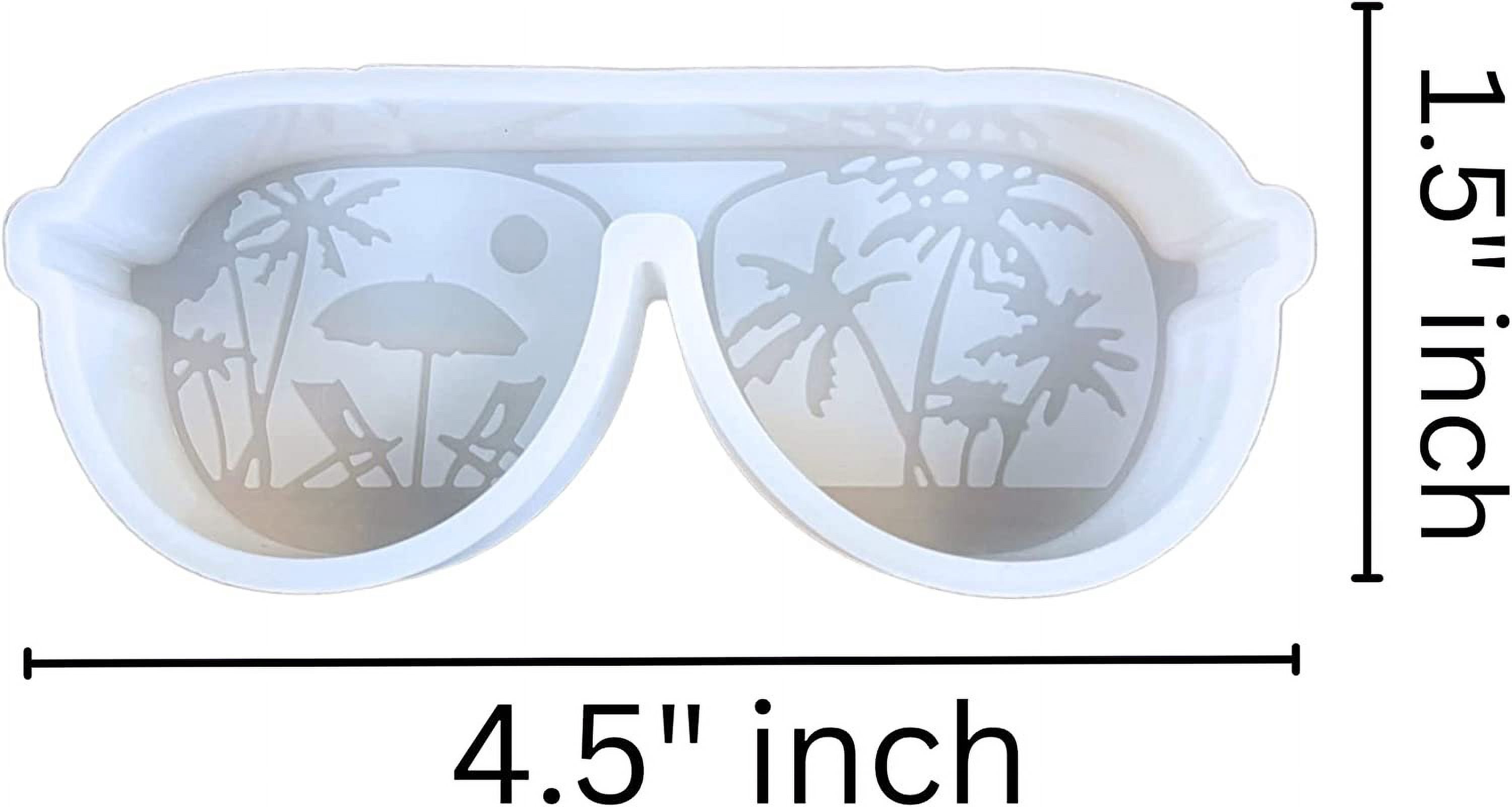 Summer Tropical Palm Tree, Pineapple, Sunglasses, and Watermelon  4 Pack Bulk Car Freshie Silicone Molds Wholesale for Scented Aroma Beads Car Candle, Heat Resistant to 450 F Bake Oven Safe