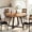 Retro color, variant on COZONY 5-Piece Round Dining Set for 4, Wood Table with 4 Upholstered Chairs, Space-Saving for Apartment and Small Dining Room,Retro color