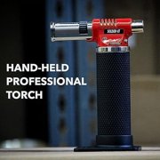 Solder-It Pro-Torch PT-220 | Automatic-Ignition Butane Torch Lighter | Up to 220 Minutes Butane Refill Tank | Blow Torch, Soldering Tool, and Grill Lighter | For Brazing, Plumbing, Auto Repair