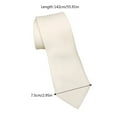 thumbnail image 3 of Adults Heat Transfer Necktie Solid White Sublimation Tie Birthday Wedding Neck Tie Photo Props for Graduation, 3 of 8