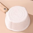 thumbnail image 3 of Yucurem Non-stick Mini Sauce Pan Wooden Handle Milk Pan Butter Melting Pot Kitchen Essentials (White), 3 of 10