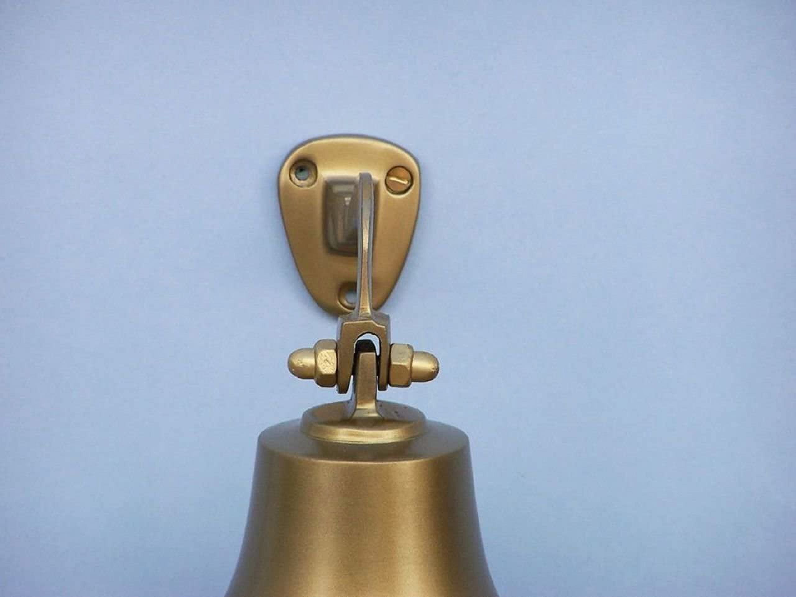Thor Instruments Antique Brass Ship's Bell, Nautical Decor, 6 Inch