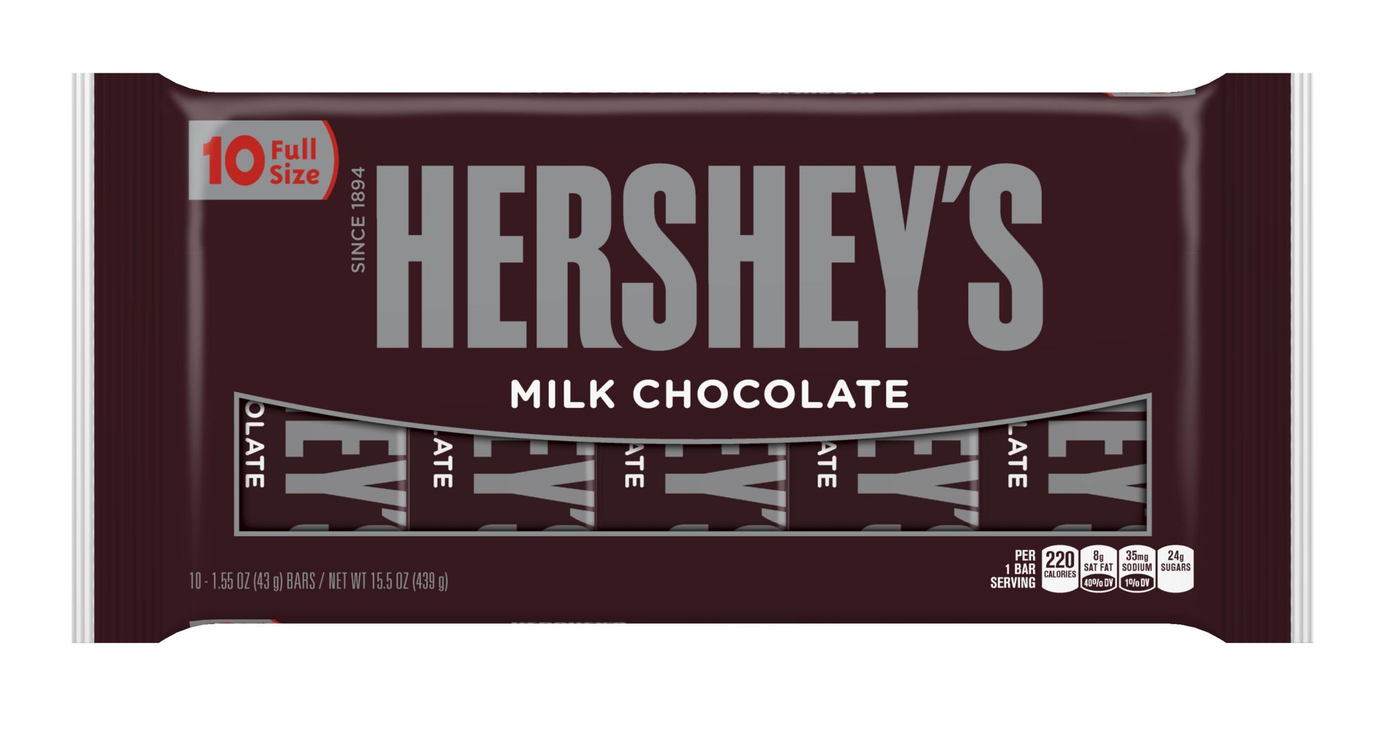 Hershey's Milk Chocolate Bars 10 Ct.