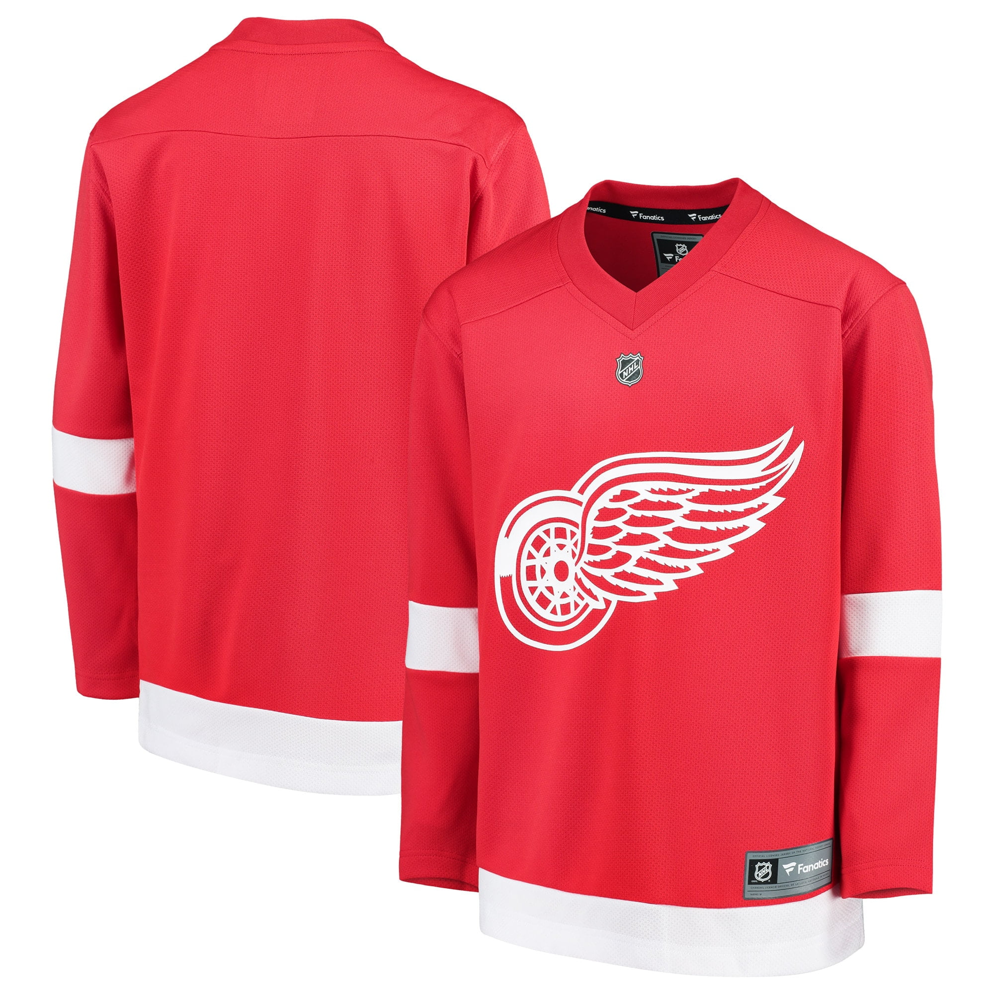 Detroit Red Wings Fanatics Branded Youth Home Replica Blank Jersey - Red