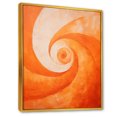 thumbnail image 2 of Designart "Vibrant Tangerine Coil I" Abstract Spirals Floater Framed Canvas Prints, 2 of 5