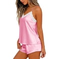 thumbnail image 6 of Yutgune Women's Satin Pajama Sets Pjs Sets For Women Lace Cami Shorts Soft Stretch Pajamas For Women Set S-XXL, 6 of 6