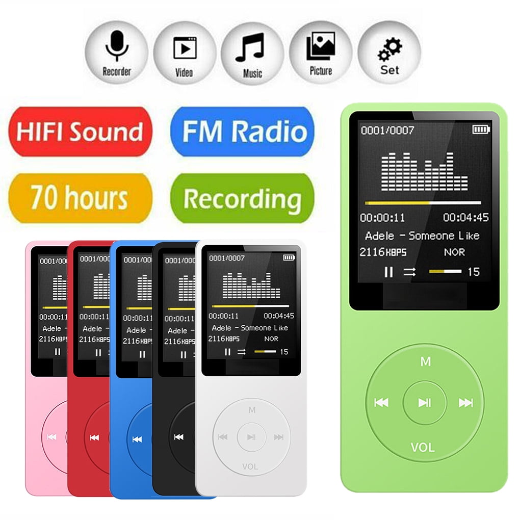Mymahdi MP3/MP4 Portable Player,1.8 Inch LCD Screen,Max Support 64GB,Orange 