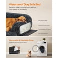thumbnail image 3 of Feandrea Cama para Perros, Funda Protectora para Sofá, 80 x 75 x 16 cm, Tela de Felpa, M, para Perros Pequeños y Medianos,Gris Oscuro MPGW221G02, 3 of 7