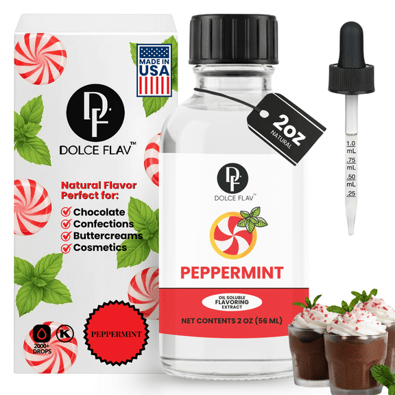 Dolce Flav - Oil Soluble Peppermint Flavoring 2 oz.