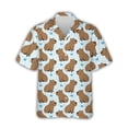 thumbnail image 3 of Camisetas con gráficos de capibara kawaii para hombre, ropa con estampado 3D, camisa hawaiana de playa Aloha, blusa de manga corta Y2k con solapa para niños, 3 of 5