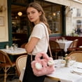 thumbnail image 4 of Adorable bolso de peluche con forma de conejito. Elegante y versátil bolso bandolera o de hombro. Bolso bandolera de peluche., 4 of 6