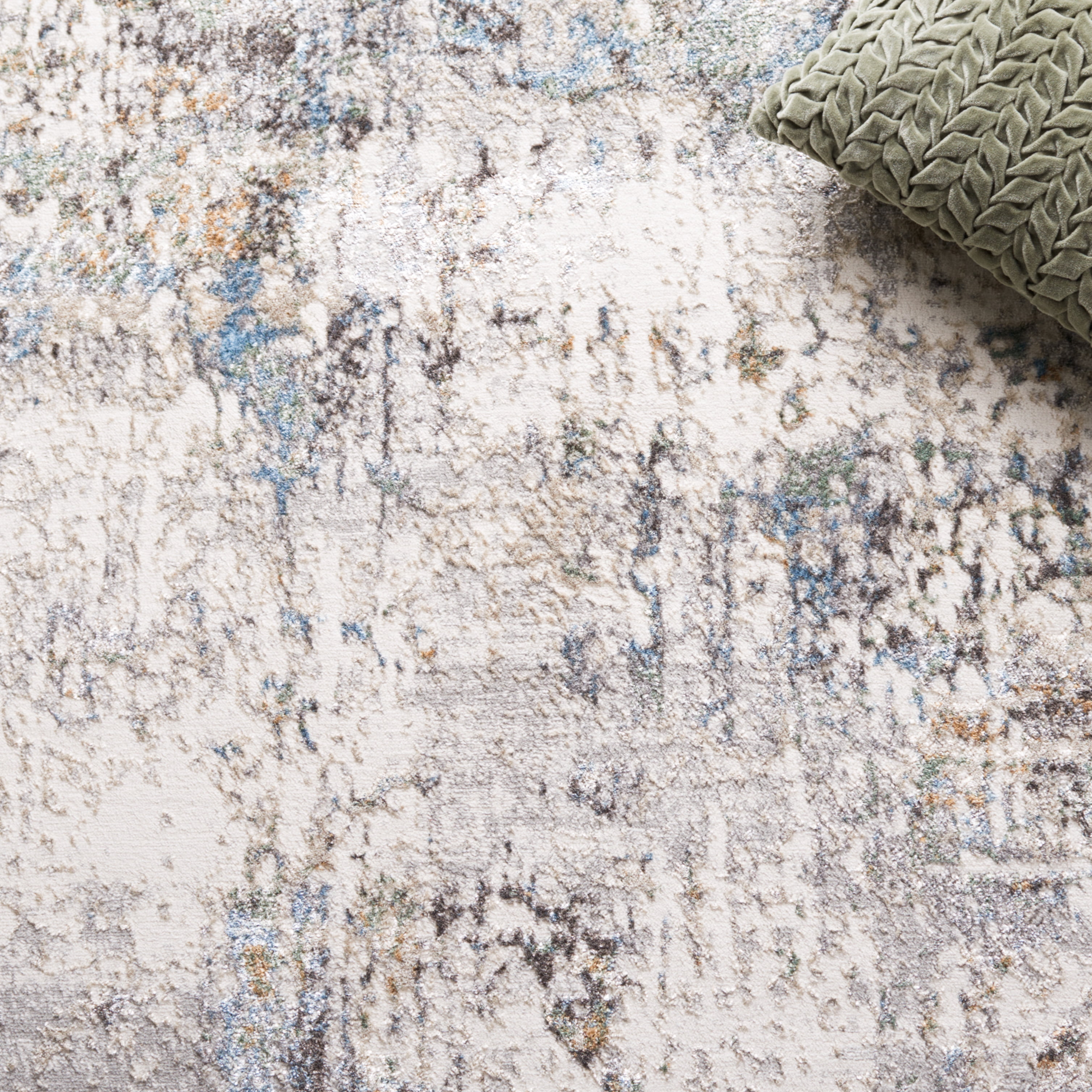 SAFAVIEH Bel Air Faith Abstract Area Rug, Gray/Blue, 5'5" x 7'7"