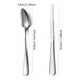 thumbnail image 4 of Juego de Cucharas y Cuchillos Dentados de Acero Inoxidable, Diseño Curvo, Fácil de Cortar,Cuchara, Apto para Lavavajillas, para Servir Melón,Lima,Pitaya, Frutas, 4 of 5