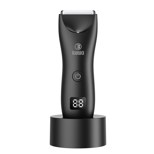 Cortadora de vello corporal para ingle de hombre, cortadora de cabeza de seguridad, cortadora de barba eléctrica resistente al agua con luz LED