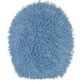 thumbnail image 2 of Home Weavers Fantasia Collection Toilet Lid Seat Cover, Elastic Edges, 100% Cotton Soft Universal Fit for Standard Oblong Round Elongated Bath Room Bowl Lids, Washable, 18"x18" Toilet Lid Cover, Blue, 2 of 6