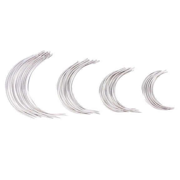 Jiandong Sewing Needle 200 Stainless Steel Curved Sewing Needles for Carpet Repair(2.46X0.04X0.04Inch)
