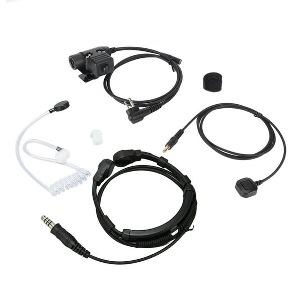 Throat Microphone Earphone,Throat Mic Earpiece 7.1mm Radio Earpiece Way Radio Earpiece Multi-Functional