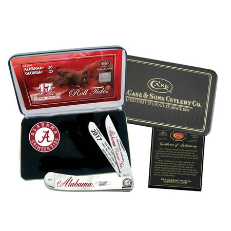 - CASE XX Alabama 2017 National Champions White Pearl Trapper Knife Knives