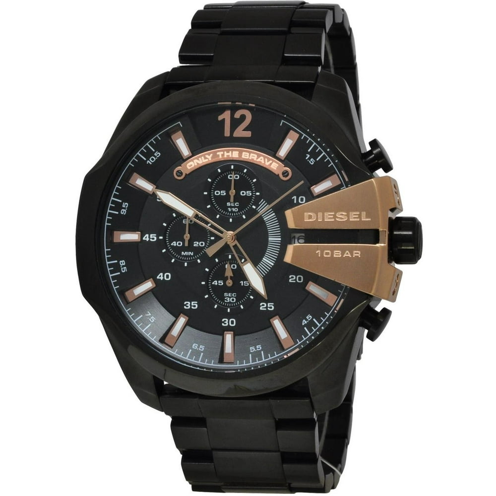 Diesel Diesel Men's Mega Chief 53mm Black Steel Bracelet & Case