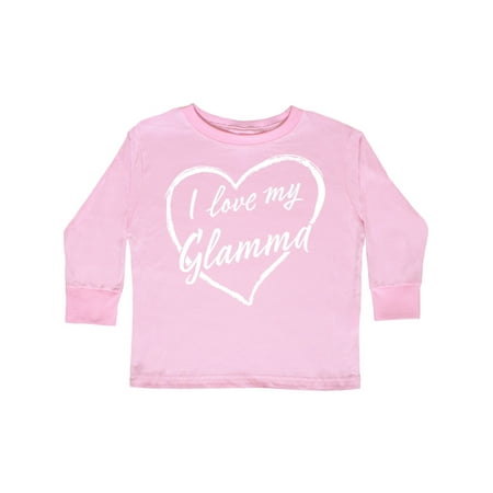 

Inktastic I Love My Glamma in White Chalk Heart Gift Toddler Boy or Toddler Girl Long Sleeve T-Shirt