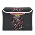 thumbnail image 7 of Yayeee Collapsible Cube Storage Bin with Lid Fabric Closet Decorative Basket with Handles, UFO with Hearts Pattern, 7 of 7