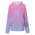 thumbnail image 5 of ShomPort Womens Oversized Sweatshirts Gradient Color Fleece Hoodies Long Sleeve Pullover with Pocket (Pink 67), 5 of 5