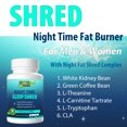 Night Time Sleep Shred Fast Fat Burner, Weight Loss Aid Pill, Appetite Suppressant Carb Blocker