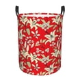thumbnail image 2 of Uemuo Lilies Flowers Pattern Circular Laundry Hamper Basket with handles,Collapsible laundry basket,Large capacity laundry hamper,Laundry Organizer-, 2 of 8