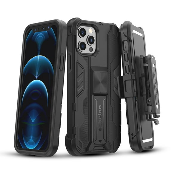 echelon Reflex Series Case with Holster for iPhone 12 / 12 Pro (6.1) for Apple iPhone 12 (6.1) / 12 Pro (6.1) - Black