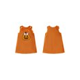 thumbnail image 2 of Cjfdfy Toddler Baby Girls Halloween Outfit Dress Pumpkin Ghost Corduroy Embroidery Sleeveless Bow Decor A-line Stripe Dress Cute My First Halloween Fall Winter Outfit 6M-4Y, 2 of 9