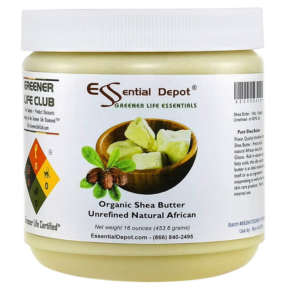 Raw Unrefined Grade A Shea Butter for Making Soaps & Cosmetics (16oz