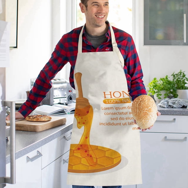 WIFKLSIIPG Festival Printed Linen Sleeveless Apron Kitchen Oil and Stain Sleeveless Cover Kitchen Apron