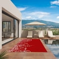 thumbnail image 3 of Red Botanical Outdoor Rug for Patio/Deck/Porch, Non-Slip Large Area Rug 6 x 9 Ft, Farmhouse Spring Summer Flower Indoor Outdoor Rugs Washable Area Rugs, Reversible Camping Rug Carpet Runner, 3 of 8