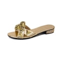 thumbnail image 7 of Womens Sandles Women's Fashionable Versatile Casual Plus-Size Shoes Spring/Summer Style Trendy Soft-Soled Open-Toe Flat Sandals For Outdoor Wear Beach Sandals.,Gold,37, 7 of 7