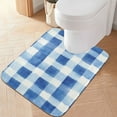 thumbnail image 2 of Yayeee Bath Rugs for Bathroom Floor Set of 2 Non Slip Fluffy Soft Absorbent Mat, Blue Plain, 2 of 7