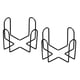 thumbnail image 1 of Soporte para posavasos, 2 piezas 4" - Estante de almacenamiento de posavasos de metal de hierro para redondos y cuadrados, sostiene 6 posavasos (negro), 1 of 6