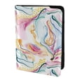 thumbnail image 2 of Pofeuu Abstract Marble Texture Print Travel Document Organizer Passport Holder Men Women for Family (6.5 in x 4.5 in),Wallet Holder Credit Card Clutch Bag Case, 2 of 5