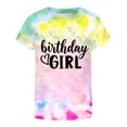 thumbnail image 3 of Tiijoy Birthday T-Shirt for Girls Tie Dyed Letter Print Short Sleeve T Shirt, Sizes 18-24M, 3 of 3