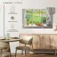 thumbnail image 4 of Elephant Stock Evening Breeze Wall Art - Horizontal Multi Panel Canvas - Living Room Wall Decor - Animal Multi Panel - Orange And Green Decor By Timothy Easton - 23" x 14", 4 of 7