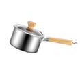 thumbnail image 4 of Cacerola antiadherente con tapa Olla de acero inoxidable para cocinar leche, fideos, pasta, olla portátil, olla para cocinar y hervir para acampar 16 cm, 4 of 8