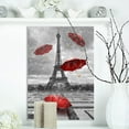 thumbnail image 2 of Designart Flying Umbrella with Eiffel Tower Canvas Wall Art, 2 of 4