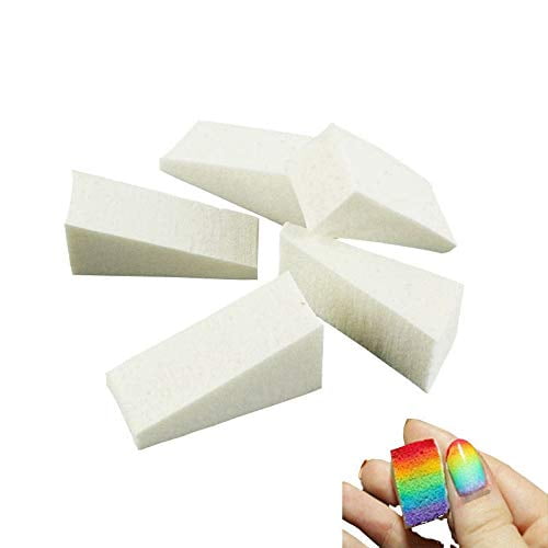 Art&Beauty 12Pcs Gradient Shaped Nails Soft Sponges for Color Fade Mani Nail Art Tools