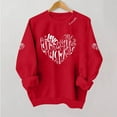 thumbnail image 2 of SOMOWI Chandail de la Saint-Valentin pour Femmes à Imprimé, Manches Longues, Col Ras du Cou, Chandail Décontracté, Rouge, Automne, Vêtement de Sport, m, 2 of 5